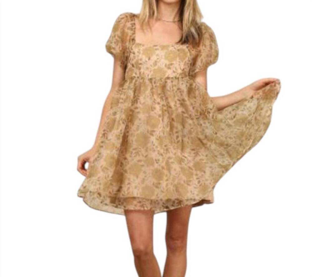 NEW RYLEE + CRU vivian mini dress in golden garden
